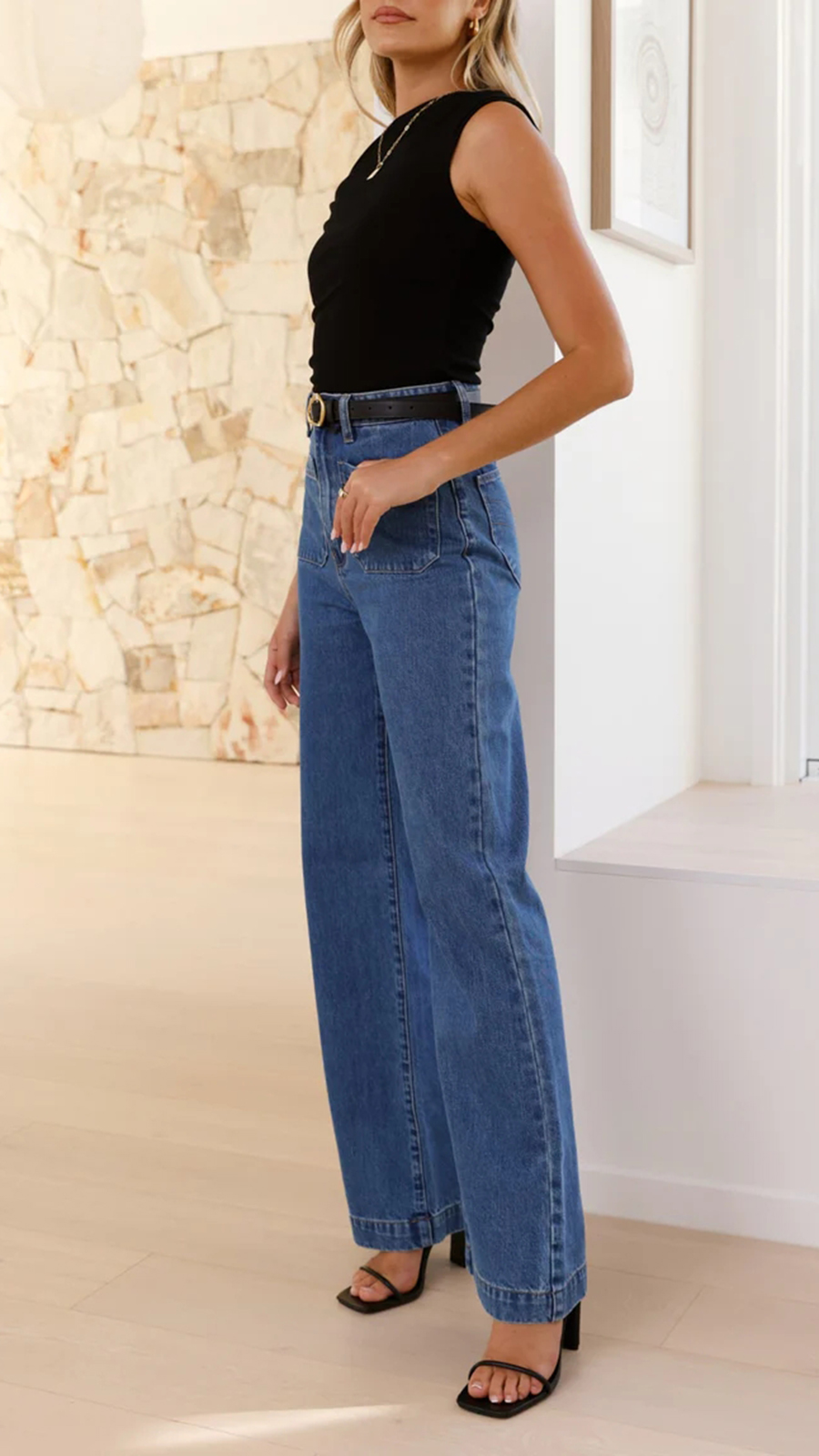 Rollas Sailor Jean Long - Ashley Blue - Image 4