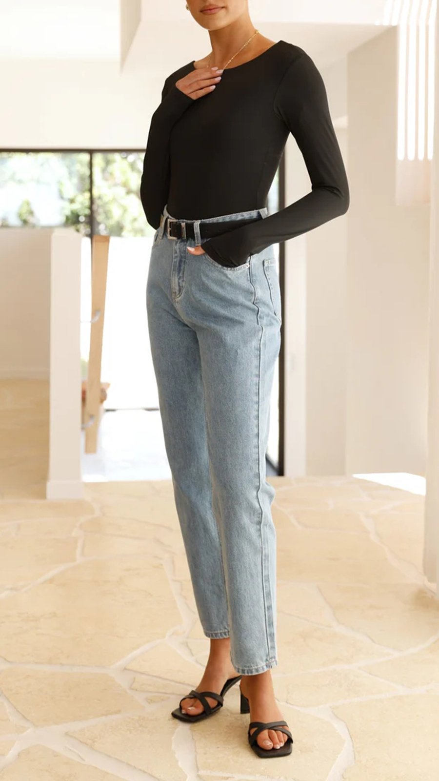 Cora Jeans - Mid Blue Denim - Image 2