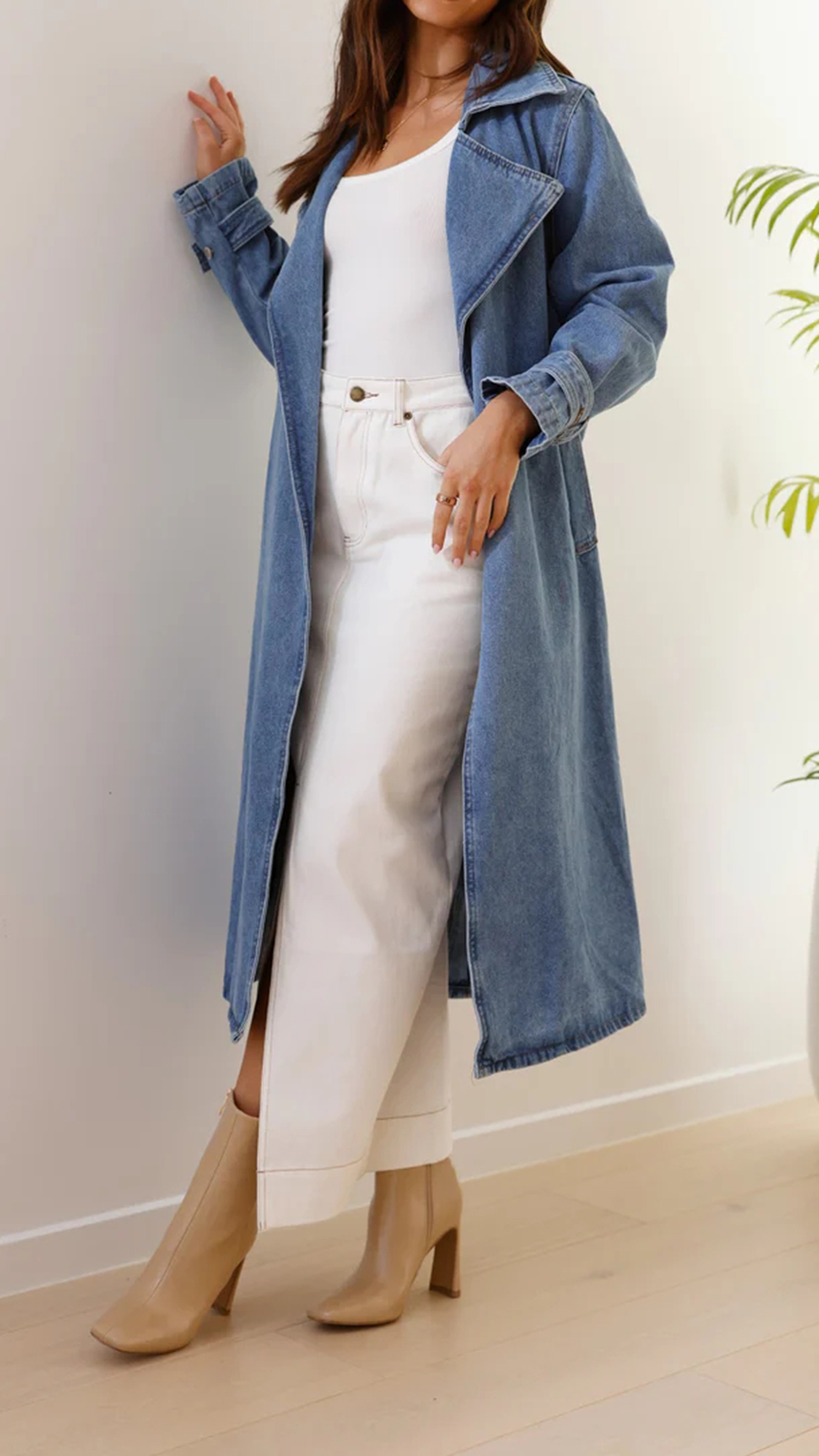 Lui Denim Trench Coat - Denim - Image 6